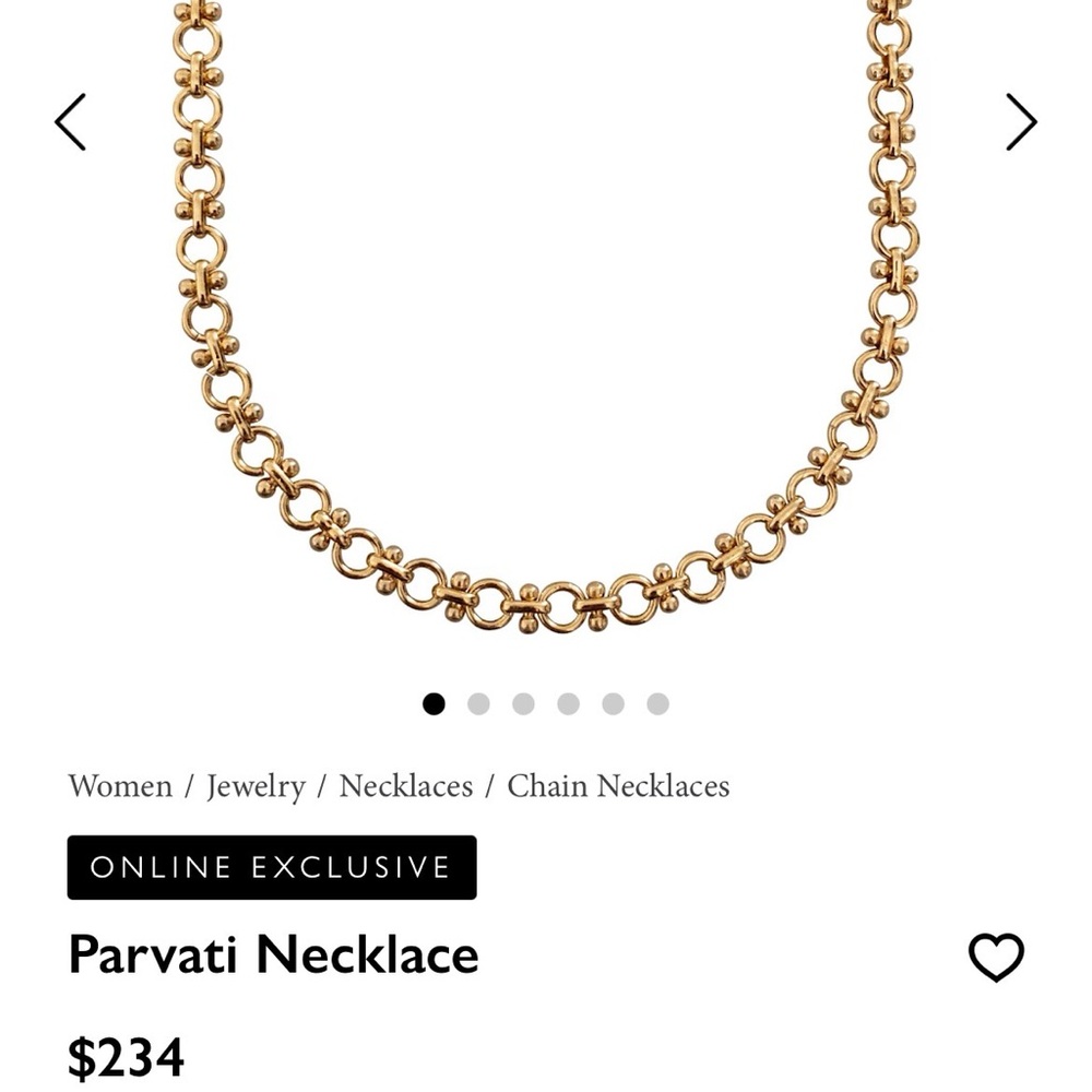 Parvati Gold Chain Necklace - Women's Jewelry